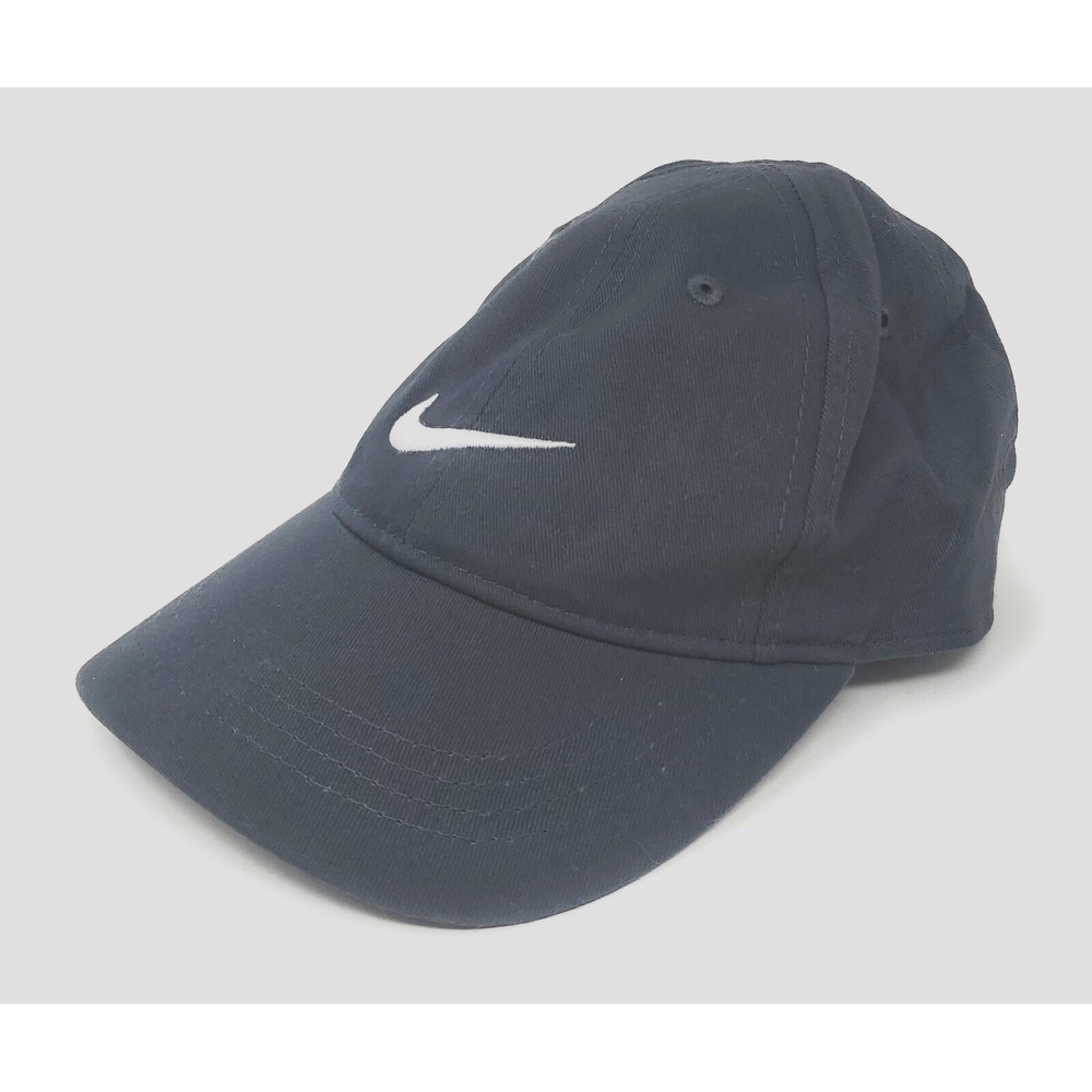 Nike Child's Baseball Cap Hat Adjustable Anthracite Gray/White Swoosh Size 4-7